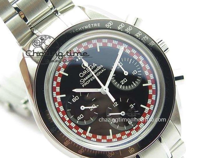 0516 Speedmaster SS 2013 Pro Racing On SS Bracelet Manual Winding Chrono Movement UrbanStyle 8230